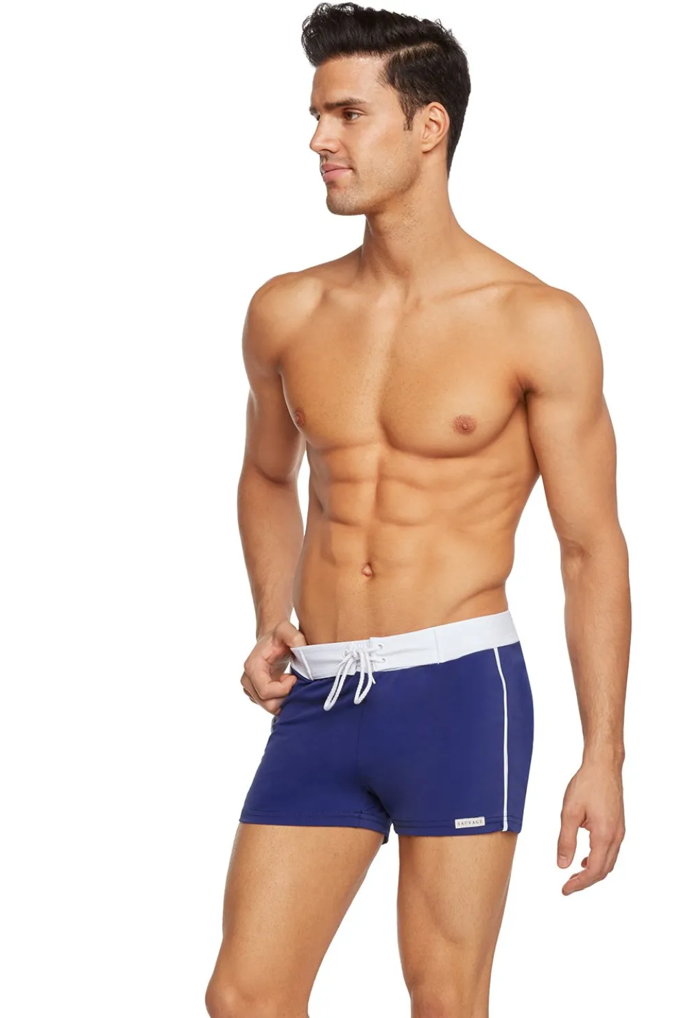 Retro Lycra Swimmer - Navy