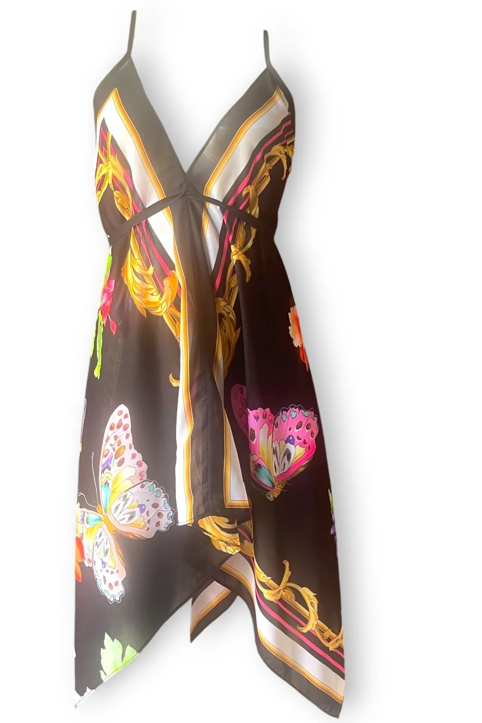 Designer Silk Dress- Leopard