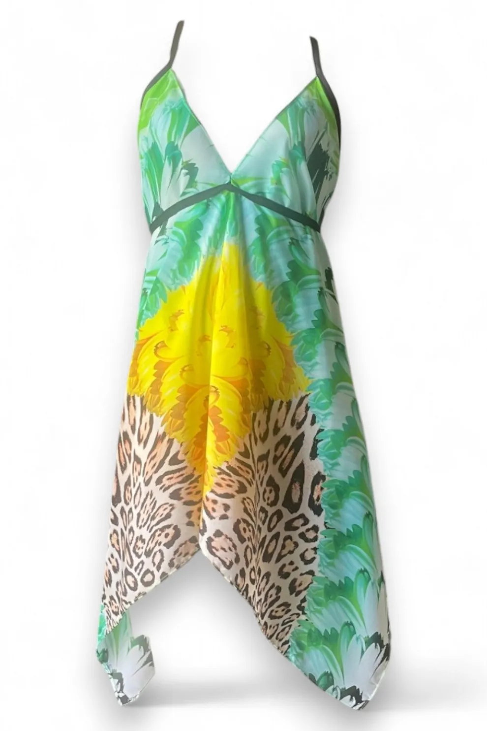 Designer Silk Dress- Leopard