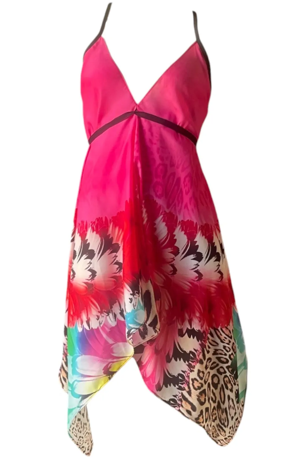 Designer Silk Dress- Leopard